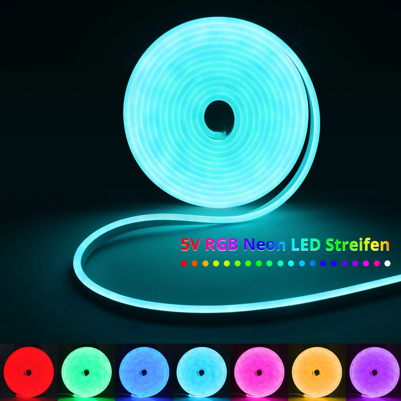 LUZ LED RGB NEON com Controle, App TUYA, Musica, alexa - USB