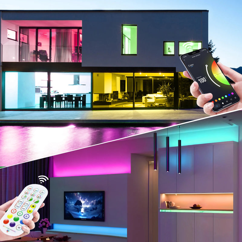 LUZ LED RGB NEON com Controle, App TUYA, Musica, alexa - USB